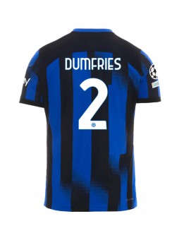 Billige Inter Milan Denzel Dumfries #2 Hjemmedrakt 2023-24 Kortermet